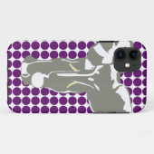 Coques Case-Mate iPhone African Violet Safari Dot avec Pop Art Elephant (Dos (Horizontal))