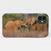 Coques Case-Mate iPhone Afrique, Kenya, Samburu. Défi des éléphants (Dos (Horizontal))