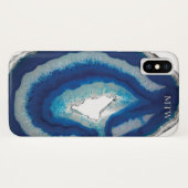 Coques Case-Mate iPhone Agat bleu (Dos (Horizontal))