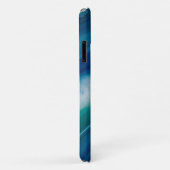 Coques Case-Mate iPhone Agate Bleue & Géode de Teal Luxe Personnalisé (Dos/Droite)