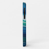 Coques Case-Mate iPhone Agate Bleue & Géode de Teal Luxe Personnalisé (Dos/Gauche)
