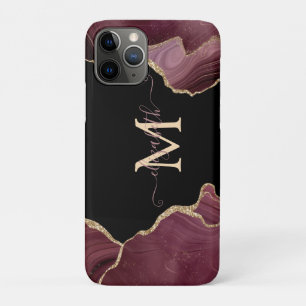 Case-Mate iPhone Case Agate Burgundy Pailleté Or Élégant et Élégant