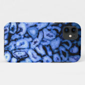 Coques Case-Mate iPhone Agate de quartz bleu, Geodes bleues, motif abstrai (Dos (Horizontal))