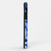 Coques Case-Mate iPhone Agate de quartz bleu, Geodes bleues, motif abstrai (Dos/Droite)