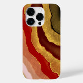 Coques Case-Mate iPhone Agate dorée Abstraite (Verso)