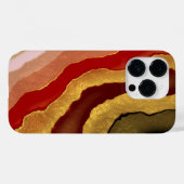 Coques Case-Mate iPhone Agate dorée Abstraite (Verso (horizontal))