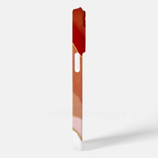 Coques Case-Mate iPhone Agate dorée Abstraite (Verso / Droite)