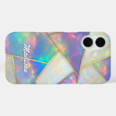 Coques Case-Mate iPhone Agate holographique élégant géométrique Coque-Mate (Verso (horizontal))
