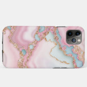 Coques Case-Mate iPhone Agate Marble Moderne Blue Rose Gold Collection (Dos (Horizontal))