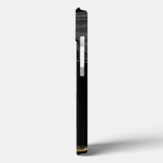 Coques Case-Mate iPhone Agate moderne Black Gold Parties scintillant Nom d (Verso / Gauche)