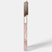 Coques Case-Mate iPhone Agate rose pâle Élégant Monogramme initial chic (Verso / Droite)