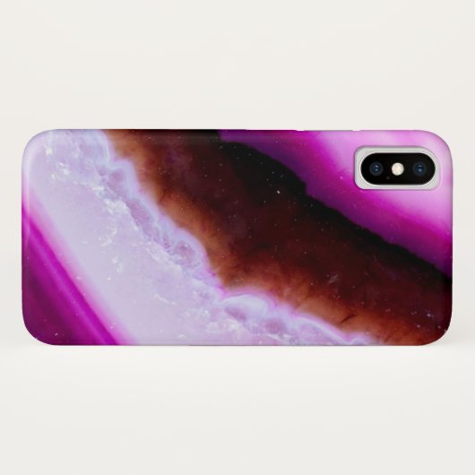 Coques Case-Mate iPhone Agate violet poli avec quartz (Dos (Horizontal))