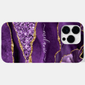 Coques Case-Mate iPhone Agate Violet violet or Parties scintillant Marbre  (Verso (horizontal))