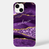 Coques Case-Mate iPhone Agate Violet violet Parties scintillant or Étincel (Verso)