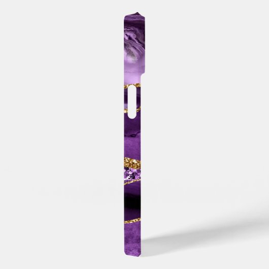 Coques Case-Mate iPhone Agate Violet violet Parties scintillant or Étincel (Verso / Droite)