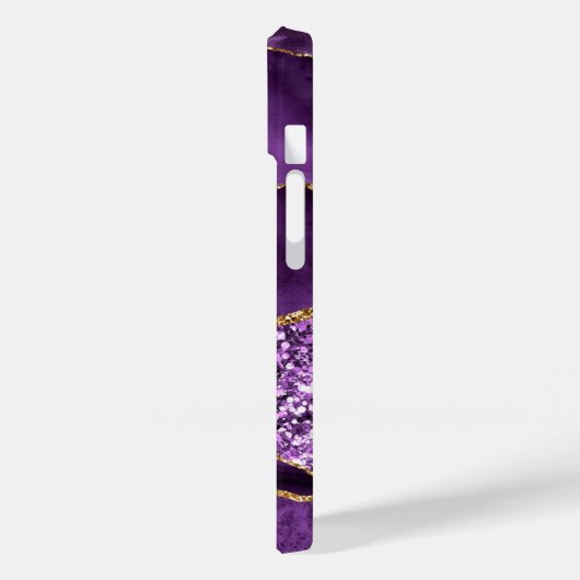 Coques Case-Mate iPhone Agate Violet violet Parties scintillant or Étincel (Verso / Gauche)