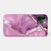 Coques Case-Mate iPhone Agate Violette Élégante (Dos (Horizontal))