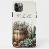 Coques Case-Mate iPhone Agencement Rustique de Succulentes et Cactus (Dos)
