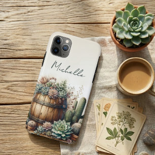 Case-Mate iPhone Case Agencement Rustique de Succulentes et Cactus