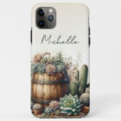 Coques Case-Mate iPhone Agencement Rustique de Succulentes et Cactus (Dos)