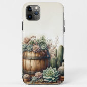 Coques Case-Mate iPhone Agencement Rustique de Succulentes et de Cactus (Dos)