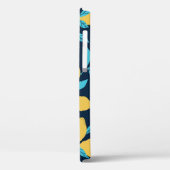 Coques Case-Mate iPhone Agrumes simples : citrons sur le bleu. (Verso / Gauche)