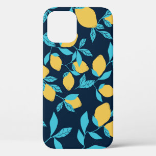 Case-Mate iPhone Case Agrumes simples : citrons sur le bleu.
