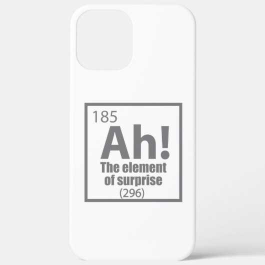 Coques Case-Mate iPhone Ah! The Element of Surprise Funny Chemistry Joke (Verso)