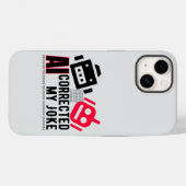 Coques Case-Mate iPhone AI Corrigé ma blague.w L Grey (Verso (horizontal))