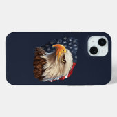 Coques Case-Mate iPhone Aigle à drapeau américain (Verso (horizontal))
