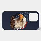 Coques Case-Mate iPhone Aigle à drapeau américain (Verso (horizontal))