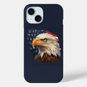 Coque Pour iPhone 15 Aigle à drapeau américain