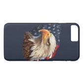 Coques Case-Mate iPhone Aigle à drapeau américain (Dos (Horizontal))