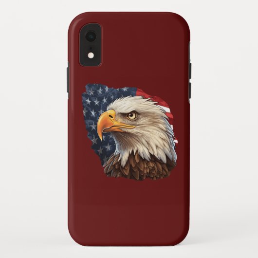 Coques Case-Mate iPhone Aigle à drapeau américain (Dos)