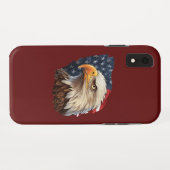 Coques Case-Mate iPhone Aigle à drapeau américain (Dos (Horizontal))