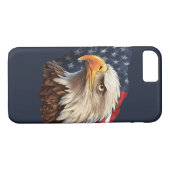 Coques Case-Mate iPhone Aigle à drapeau américain (Dos (Horizontal))