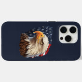 Coques Case-Mate iPhone Aigle américain drapeau américain (Verso (horizontal))