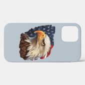 Coques Case-Mate iPhone Aigle américain drapeau américain (Verso (horizontal))