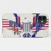 Coques Case-Mate iPhone Aigle américain patriotique (Dos (Horizontal))