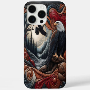 Coques iPhone 16 Pro Max Aigle dans la conception de forêt naturelle