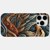 Coques Case-Mate iPhone Aigle dans l'art sauvage en cuir (Verso (horizontal))
