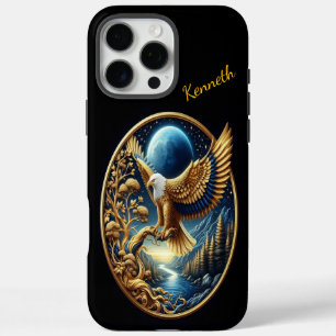 Coques iPhone 16 Pro Max Aigle d'or par Lune bleue