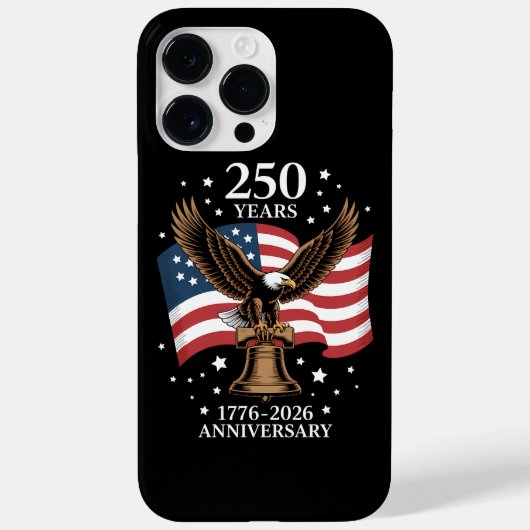 Coques Case-Mate iPhone Aigle et Drapeau 250 Ans d'Amérique 1776-2026 (Verso)