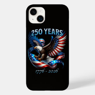 Coque Pour iPhone 14 Plus Aigle et drapeau patriotiques 250 ans 1776-2026