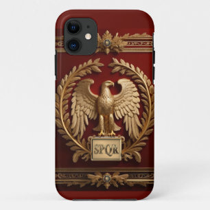 Case-Mate iPhone Case Aigle impérial romain d'or sur le rouge no 4