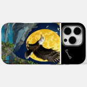 Coques Case-Mate iPhone Aigle Lune dans le Willow Tree (Verso (horizontal))