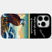 Coques Case-Mate iPhone Aigle majestueux perché au coucher du soleil au bo (Verso (horizontal))