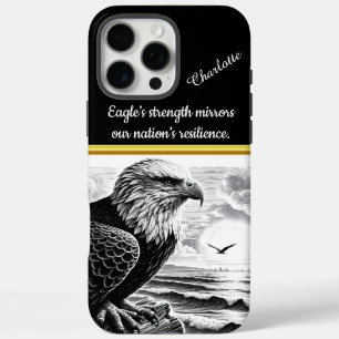 Coques iPhone 16 Pro Max Aigle majestueux perché au lever du soleil au bord