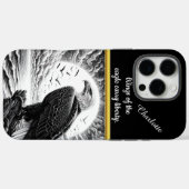 Coques Case-Mate iPhone Aigle majestueux perché au lever du soleil près de (Verso (horizontal))