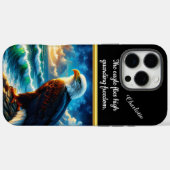 Coques Case-Mate iPhone Aigle majestueux surplombant les vagues tumultueus (Verso (horizontal))